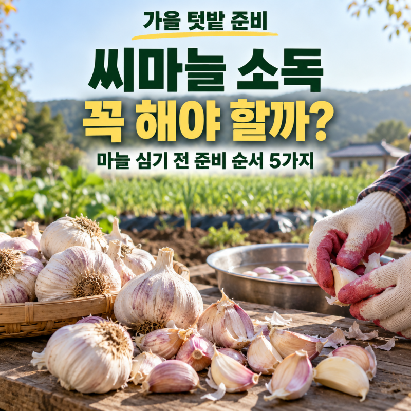 씨마늘 소독 꼭 해야 할까? 마늘 심기 전 준비 순서 5가지