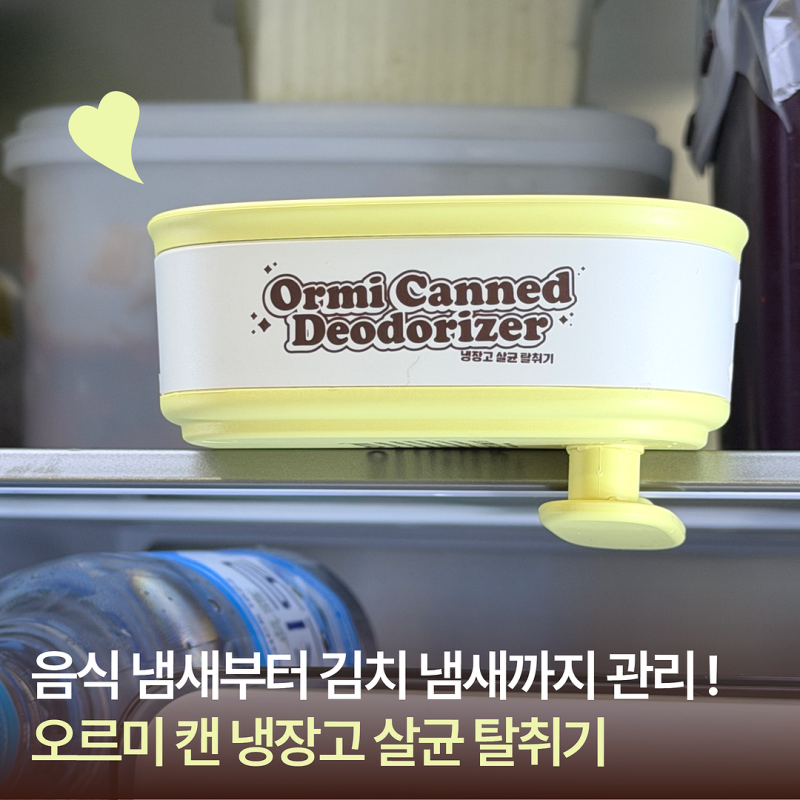 오르미 캔 냉장고 살균 탈취기 음식냄새부터 김치냄새까지 관리