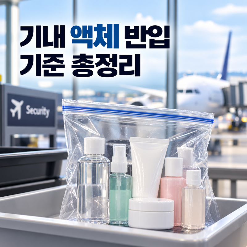 기내 액체 반입 기준 총정리: 용량 제한과 지퍼백 규격