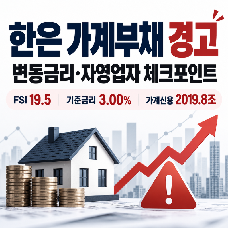 한국은행 가계부채 경고, 변동금리 대출자·자영업자가 먼저 볼 내용