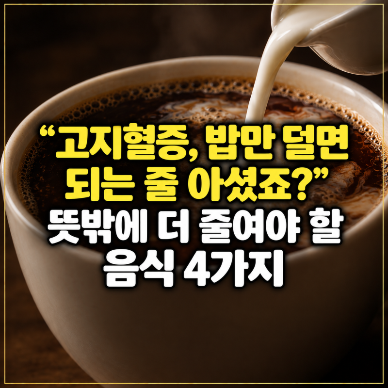 “고지혈증, 밥만 덜면 되는 줄 아셨죠?” 뜻밖에 더 줄여야 할 음식 4가지