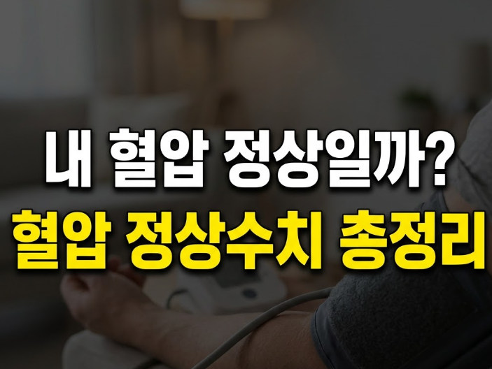 혈압 정상수치 얼마일까? 수축기·이완기 기준표와 집에서 정확히 재는 법
