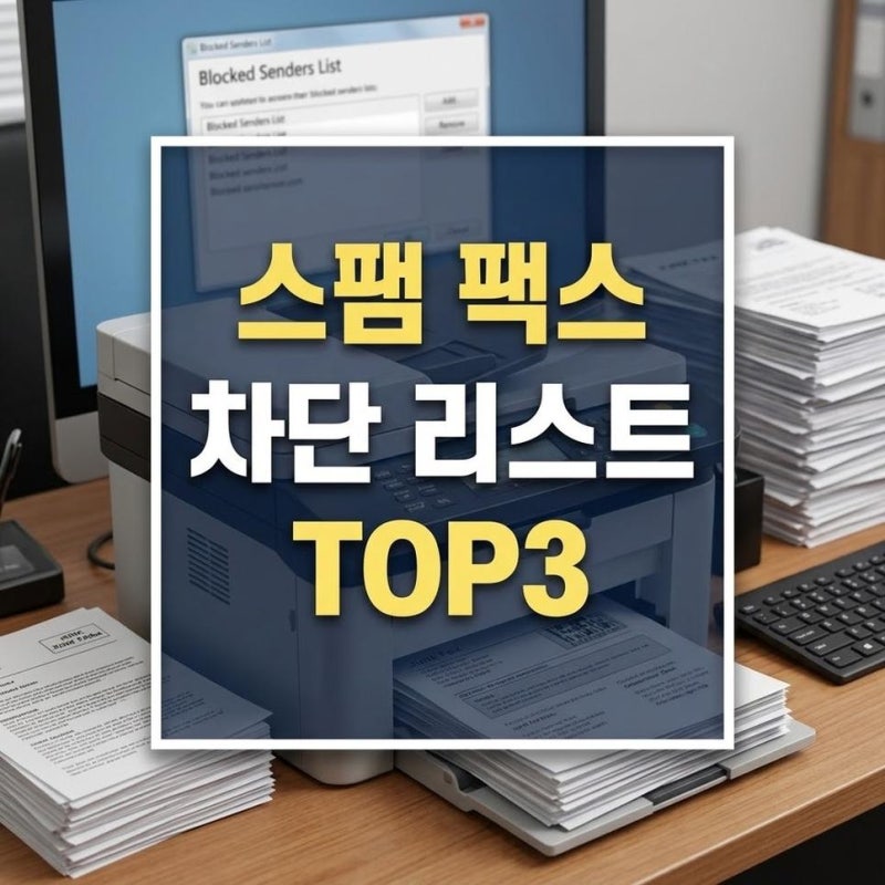 팩스 수신거부 스팸 문서함 이동 및 차단 리스트 관리
