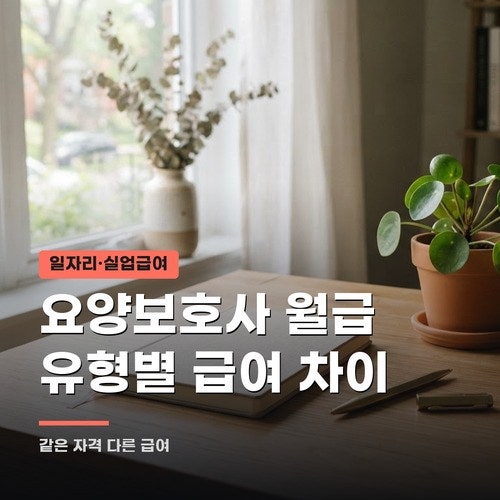요양보호사 월급, 근무 유형 3가지로 달라지는 급여 구조