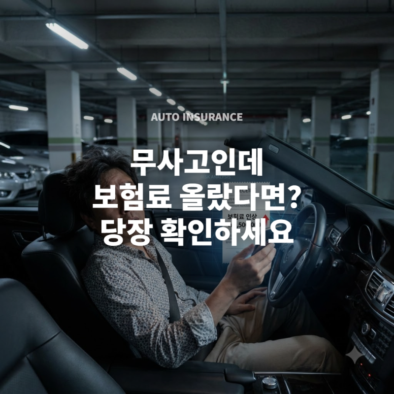 무사고인데 자동차보험료가 오른 이유와 갱신 전 확인 방법