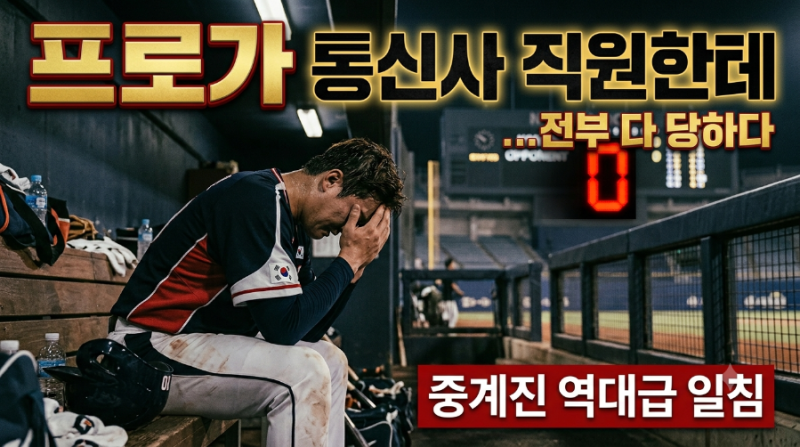 KBO 1군 총출동했는데 실업팀에 영봉패? 중계진도 폭발한 충격의 한일전