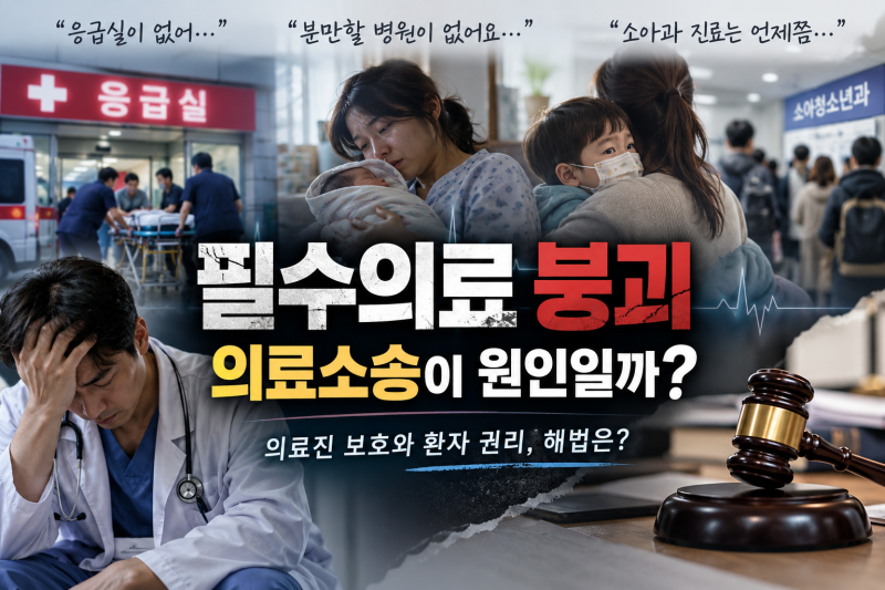 필수의료 붕괴 원인 총정리, 의료소송과 형사처벌이 미치는 영향
