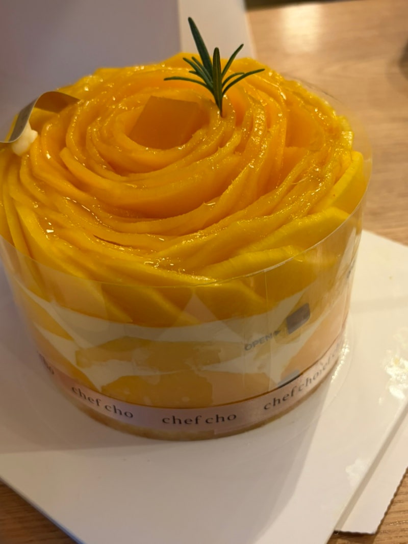 신세계강남 케이크 맛집 쉐프조 스위트파크 리얼망고 생크림 홀케이크 후기