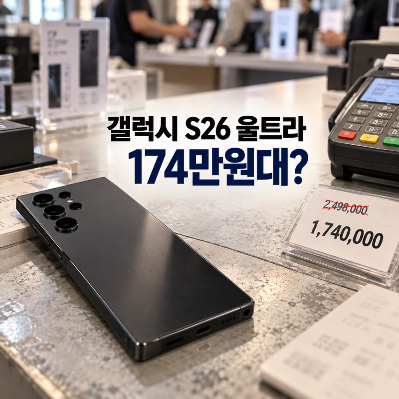 갤럭시 S26 울트라 512GB 자급제 가격 카드 8%·N포인트 혜택가 조건