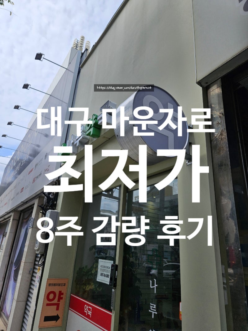 대구 마운자로 성지 8주차 감량후기 및 5mg 추가 온누리 구매 후기