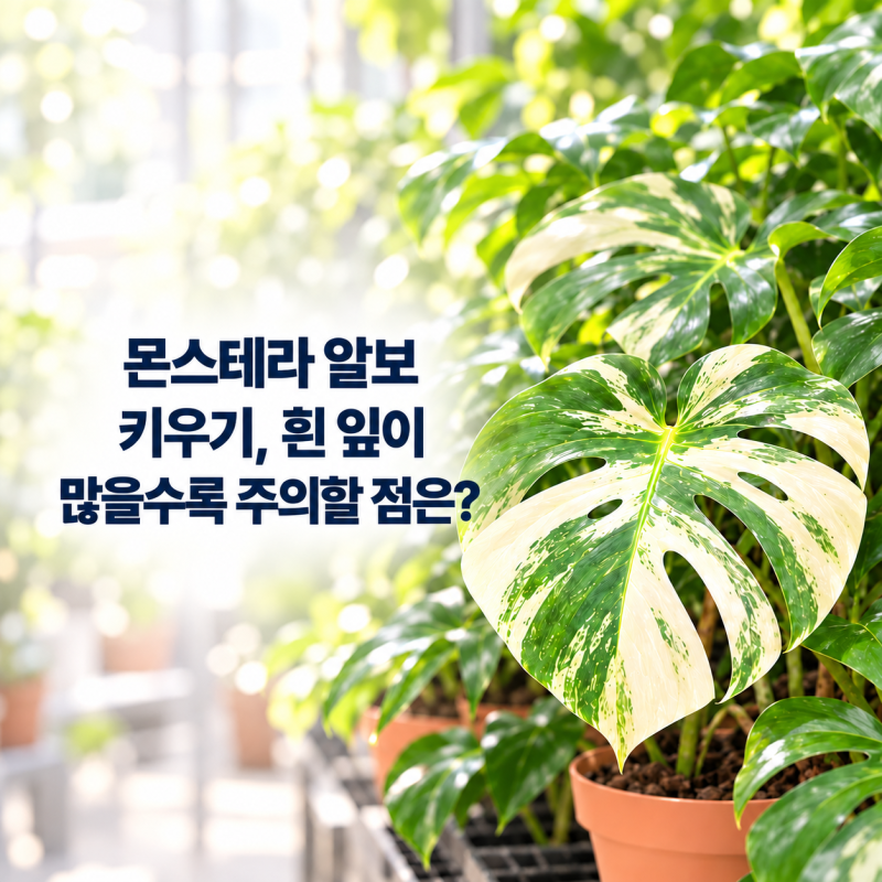 몬스테라 알보 키우기, 흰 잎이 많을수록 주의할 점은?