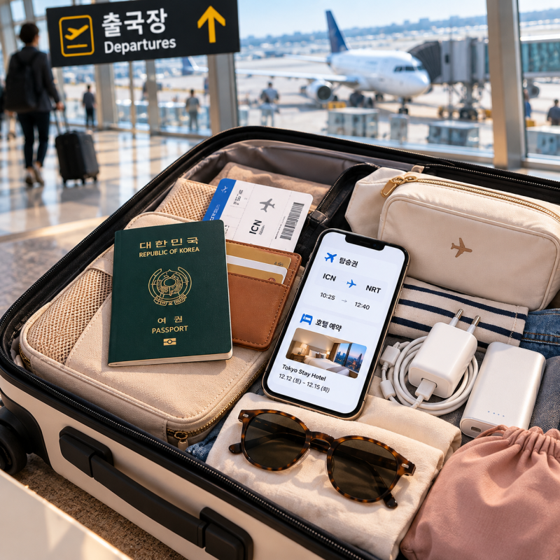 해외여행 준비물 체크리스트｜일본·대만·베트남·태국 출국 전 꼭 챙길 것