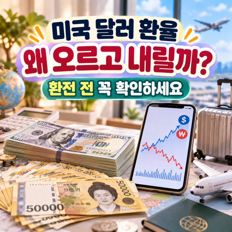 미국 환율 오늘 얼마?｜달러 환율이 오르고 내리는 이유·환전 타이밍·미국여행 준비까지