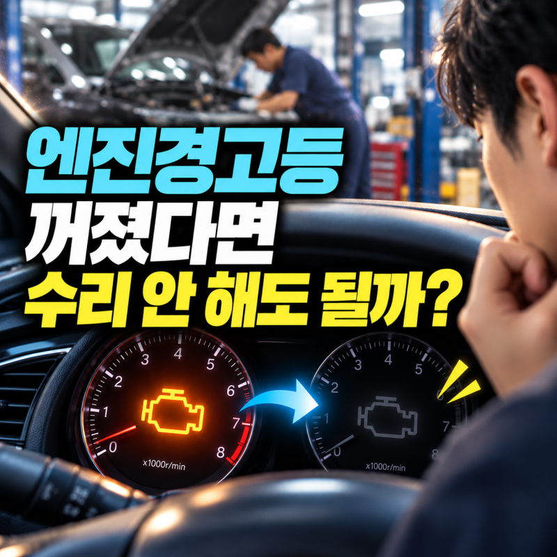 엔진경고등 꺼졌다면 수리 안 해도 될까?