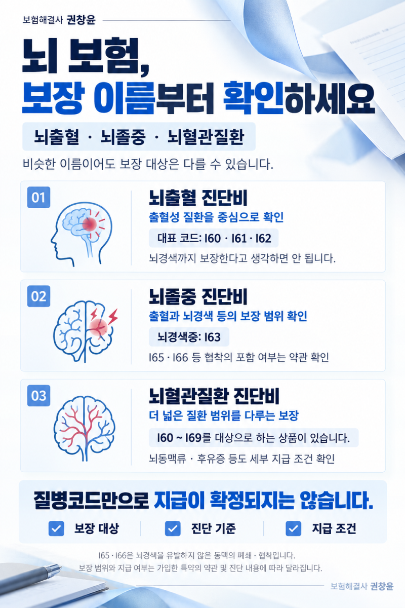 뇌출혈·뇌졸중·뇌혈관질환 차이, 내 보험은 어디까지 보장할까요?