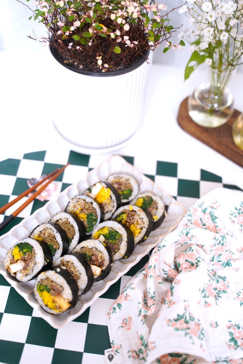남은 명절나물, 한입 쏙 나물김밥으로 말았더니 한 줄 순삭!