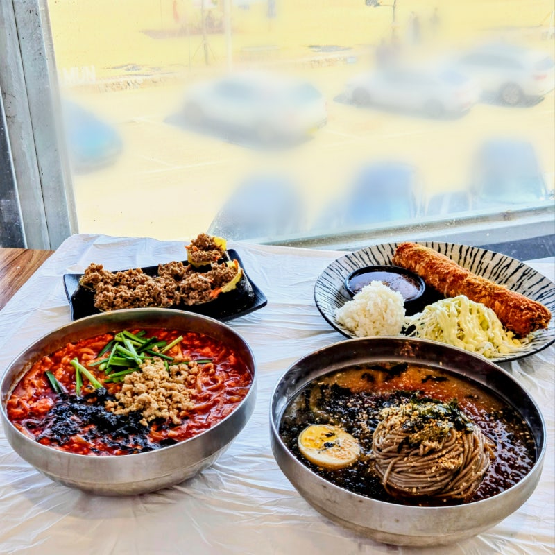 강릉 순두부 맛집 고씨네동해막국수 강문해변 애견동반 오션뷰 식당