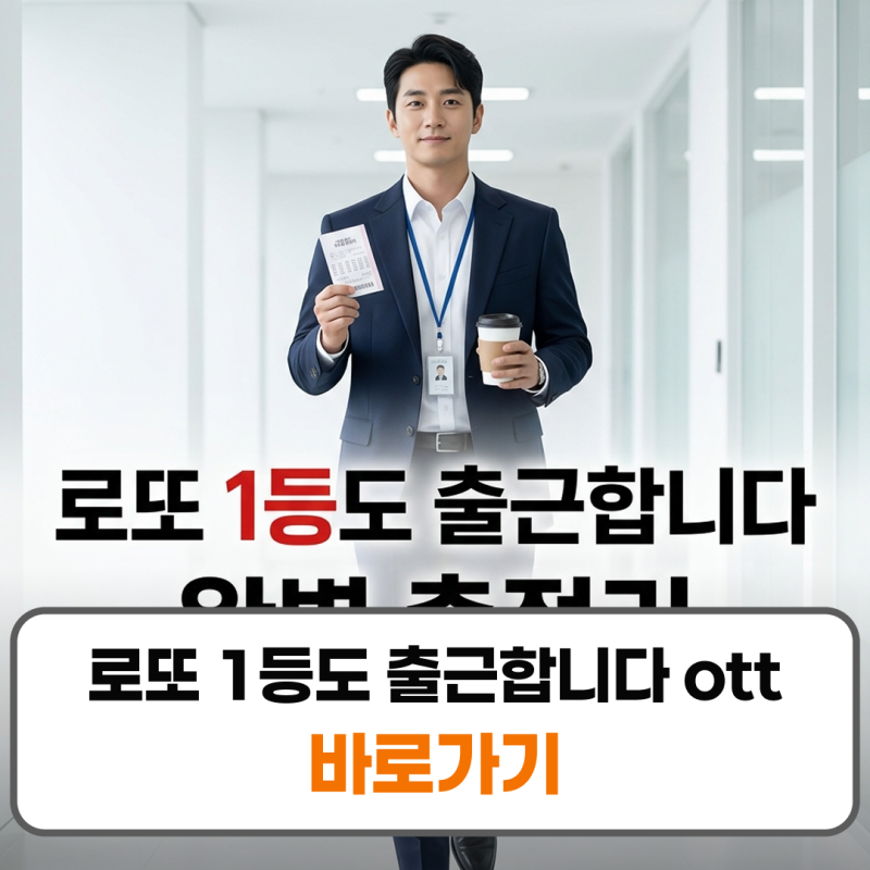 로또 1등도 출근합니다 몇부작 ott 재방송 등장인물 티빙 tvN