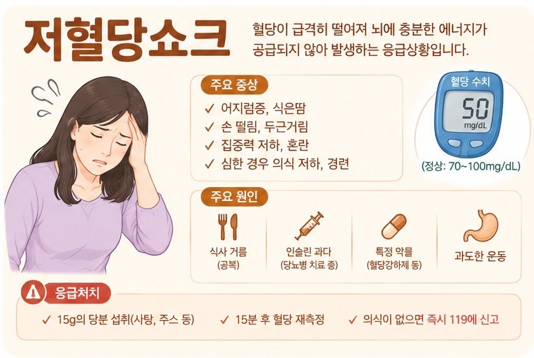 저혈당 쇼크｜의식이 흐려질 때 어떻게 해야 할까