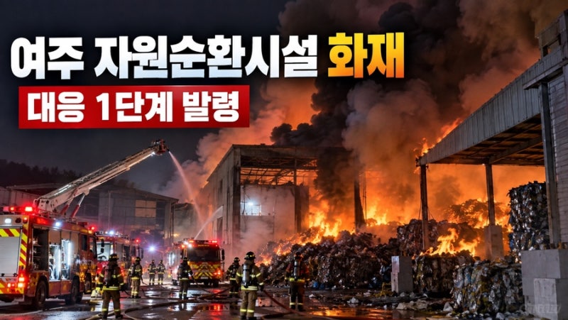 경기 여주 가남 자원순환시설서 화재 원인이 이거라고?