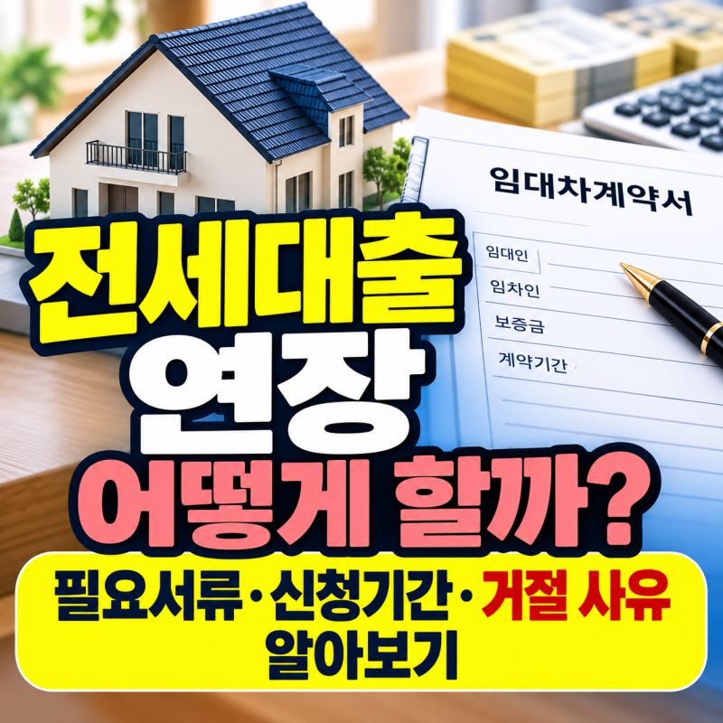 전세대출 연장 어떻게 할까? 필요서류·신청기간·거절 사유 알아보기