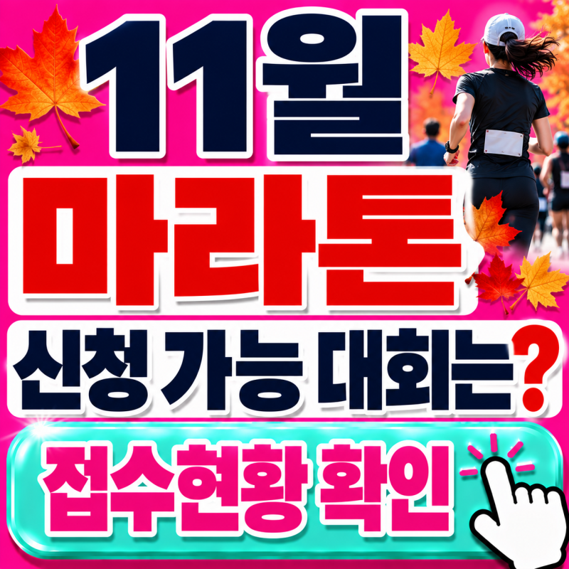 11월 마라톤 일정 총정리, 아직 참가할 수 있는 대회가 있네요 (9.26 최신정보)