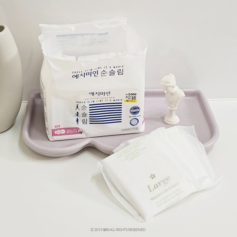 다이소 생리대 예지미인 순슬림 대형 가성비 끝판왕