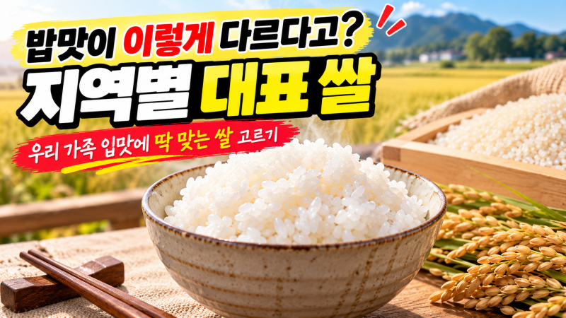 쌀이 다 똑같다고? 지역별 대표 쌀 품종 TOP7, 밥맛이 이렇게 다릅니다 [나눔꾼 핫픽]