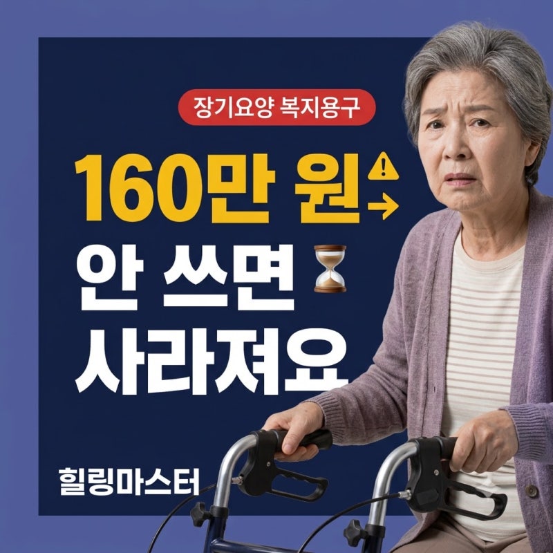장기요양 복지용구 종류와 신청방법, 연 160만 원 한도 안 쓰면 사라져요