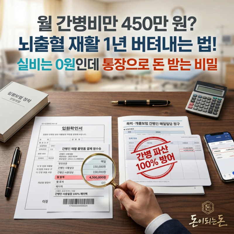"월 간병비만 450만 원" 뇌출혈 재활 1년 버텨내는 간병인 사용일당