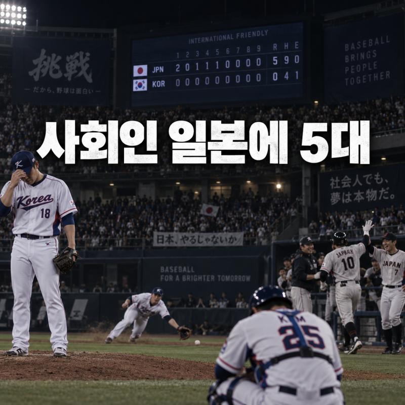 사회인 야구 일본에 5대 0 충격패, 결승행은 중국전과 경우의 수로