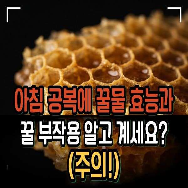 아침 공복에 꿀물 효능과 꿀 부작용 알고 계세요?(주의!)