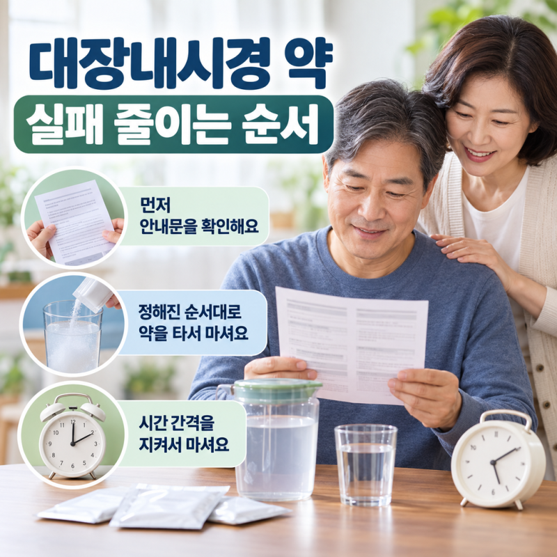 대장내시경 약 복용법과 실패 줄이는 순서