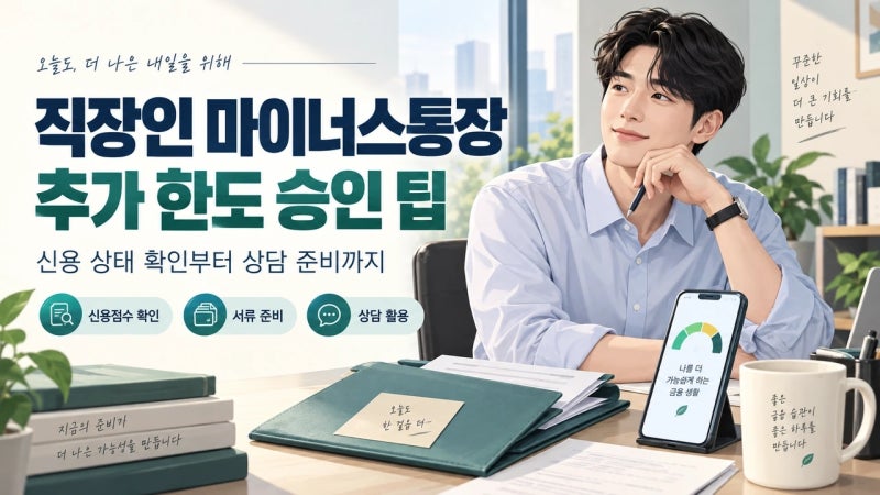 직장인이라면 꼭 알아야 할 마이너스통장 한도 늘리는 현실 방법