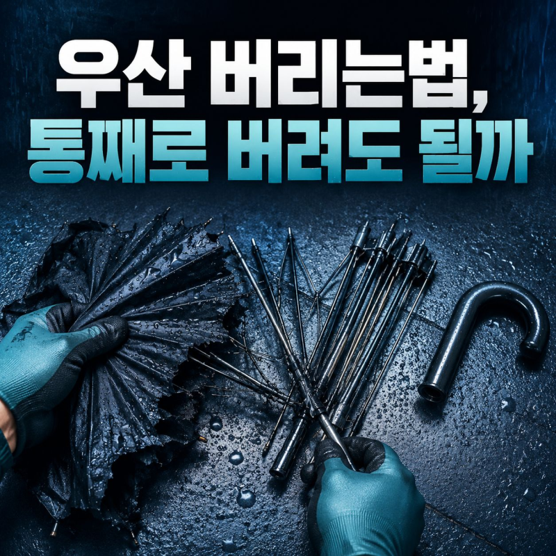 우산 버리는법, 통째로 버려도 될까?