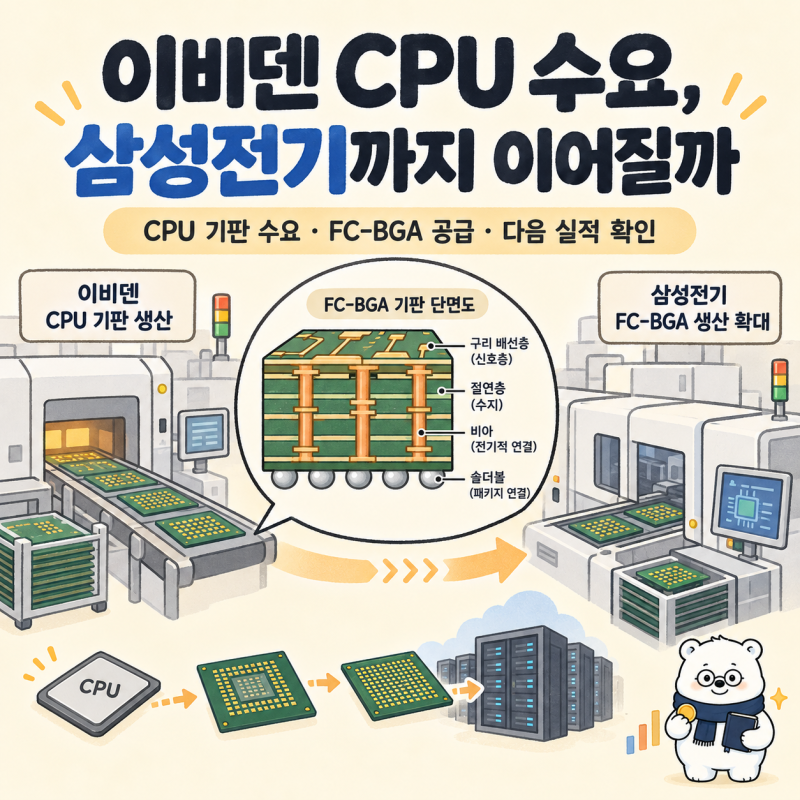 이비덴이 말한 CPU 수요 급증을 삼성전기 3분기 실적에서 확인하는 법