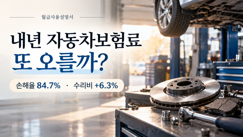 내년 자동차보험료 또 오를까?｜손해율 84.7%, 수리비도 6.3% 올랐습니다