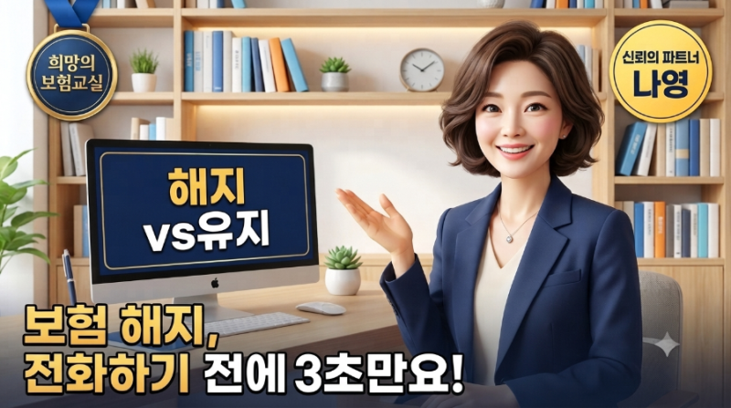 보험 해지, 전화하기 전에 3초 만요!