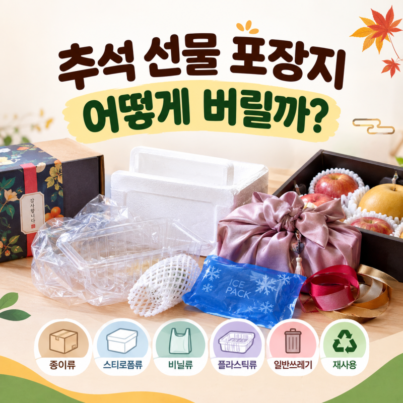 추석 선물 포장지 버리는 방법, 종류별로 총정리