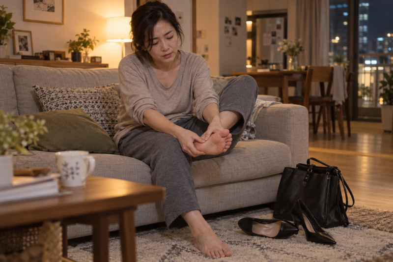 발바닥 통증, 발이 아프면 온몸이 피곤한 이유 5가지 (위치별 원인·혈자리·스트레칭 총정리)