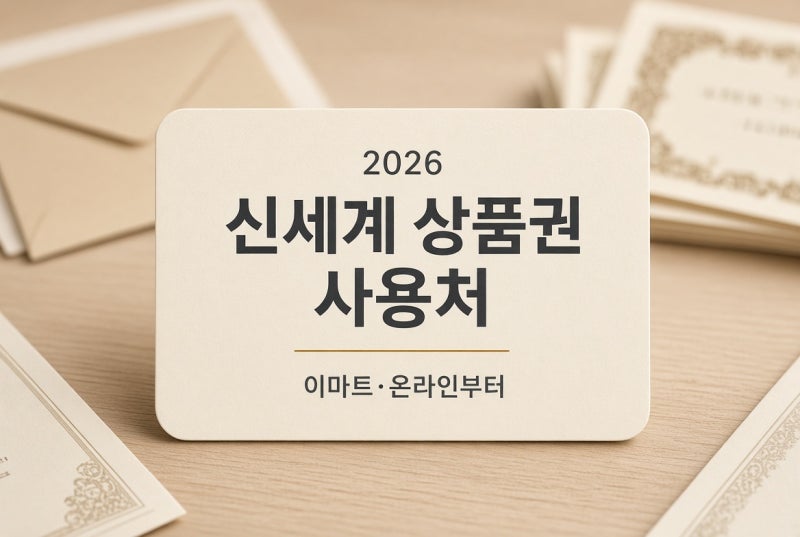 신세계 상품권 사용처｜이마트·온라인 어디에서 쓸 수 있나
