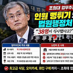 조희대 업무추진비 논란 총정리｜인원 뻥튀기 의혹부터 법원행정처 해명까지