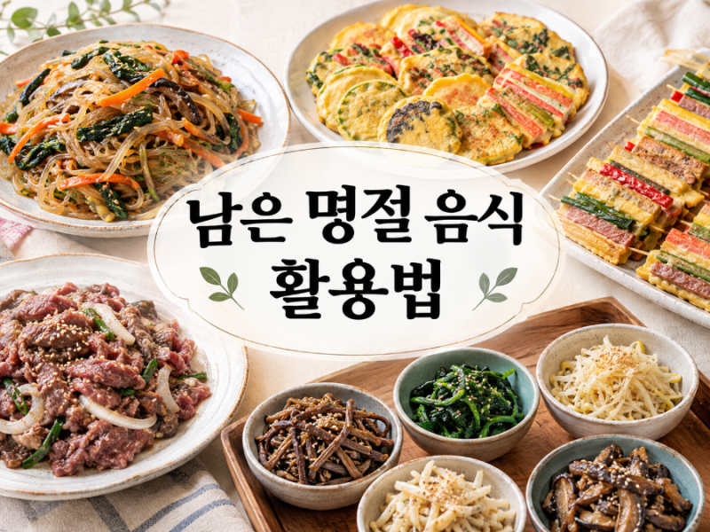남은 명절음식 활용법 전 찌개 레시피 잡채 활용법 보관법