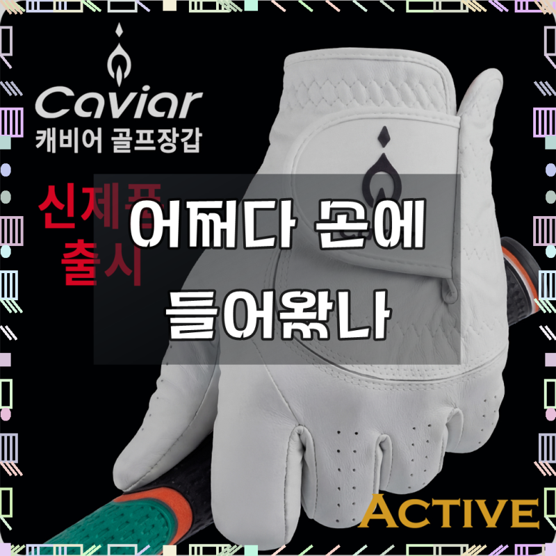 캐비어 골프 장갑 액티브 남성 [왼손,오른손] 합성피혁 선수용 필드용 듀얼트랙션