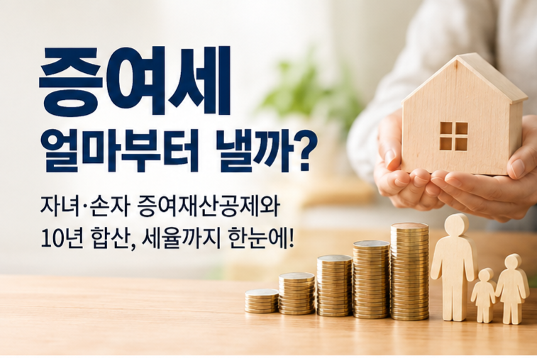증여세 얼마부터 내야 할까? 2026년 증여재산공제·세율·신고방법 한눈에 알아보기