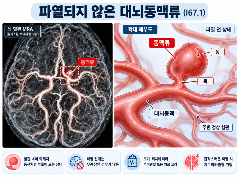 뇌동맥류·대뇌동맥 죽종·모야모야병, 그림으로 이해하는 뇌혈관 질환