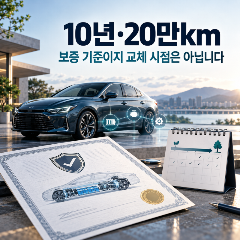하이브리드 배터리 수명, 10년 넘으면 교체해야 할까? 비용보다 먼저 확인할 것
