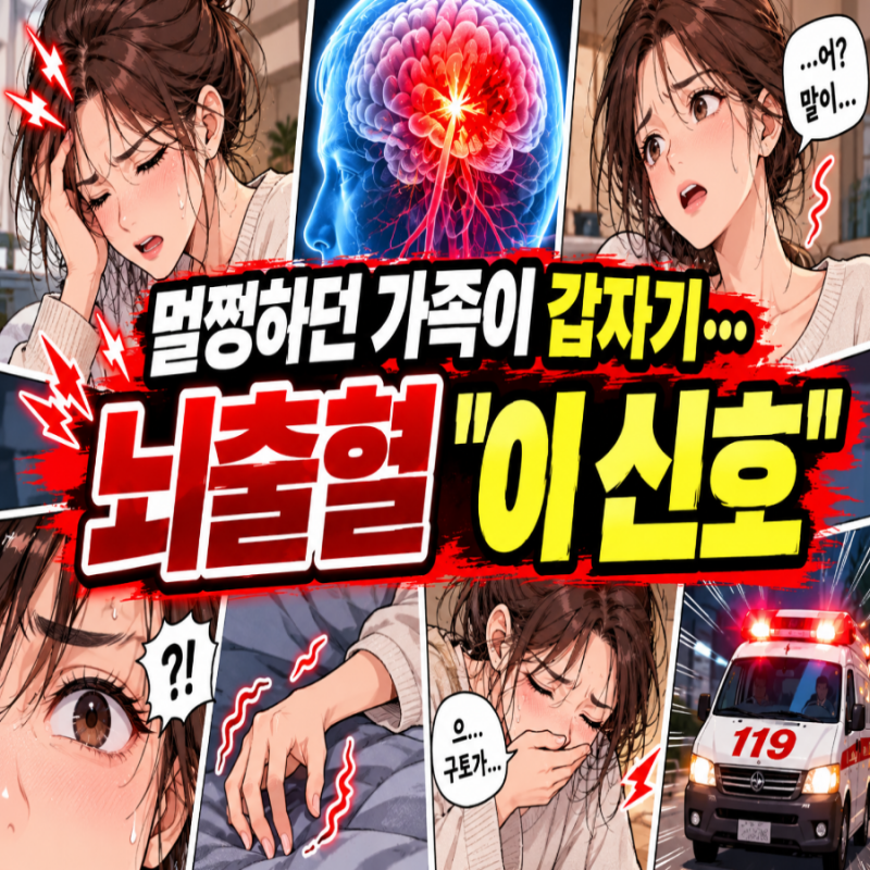 뇌경색 이어 뇌출혈도 알아두세요…같은 듯 다른 "뇌졸중 신호"