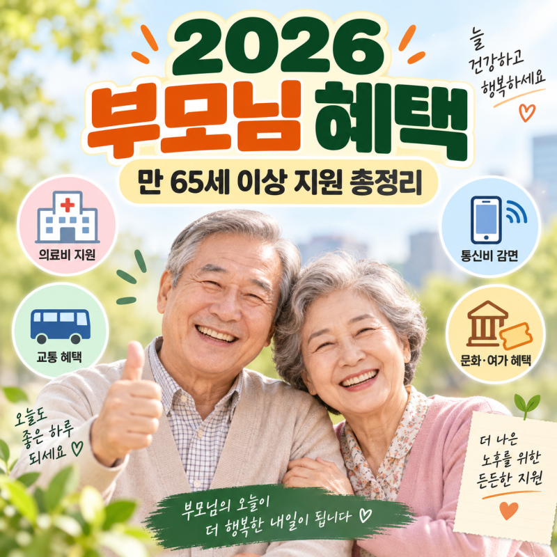몰라서 못 받는 2026 부모님 혜택 뭐가 있나? / 60세 이상이라면 지금 확인하세요. 병원비부터 ....