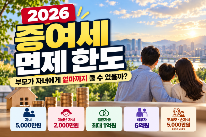 부모가 자녀에게 주는 돈은 얼마까지 괜찮을까?｜증여세 면제 한도와 10년 기준